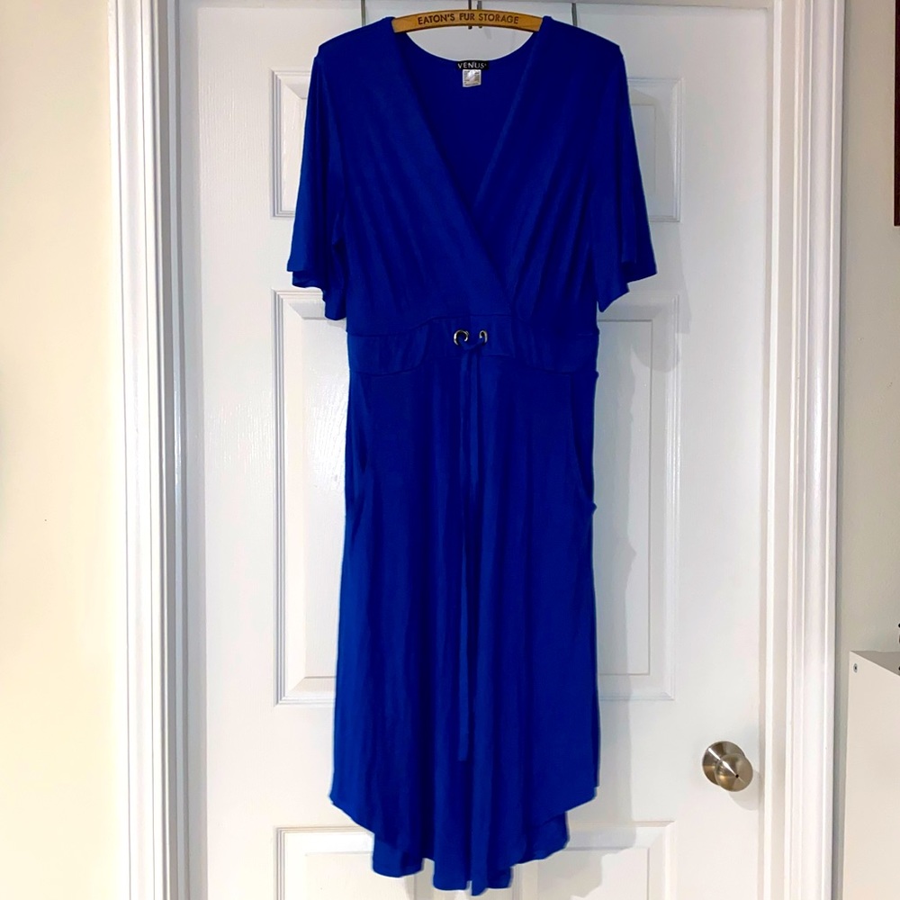 Electric blue midi dress